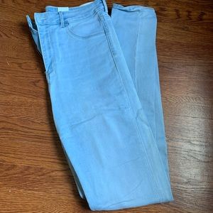 light blue jeggings